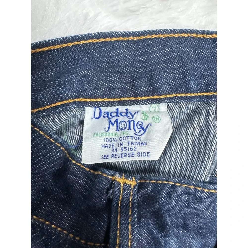 Vintage 90s Daddy's Money High Rise Denim Shorts Women's Sz‎ 7 Dark Wash Frayed